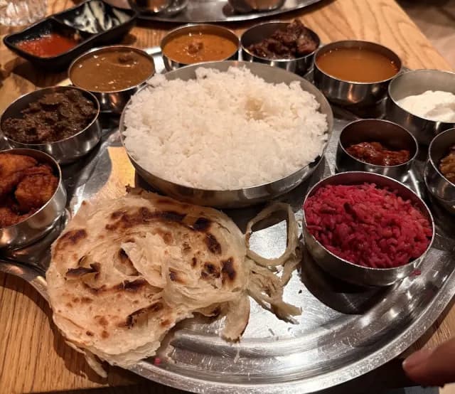 a south indian thali at the madras diaries, amsterdam