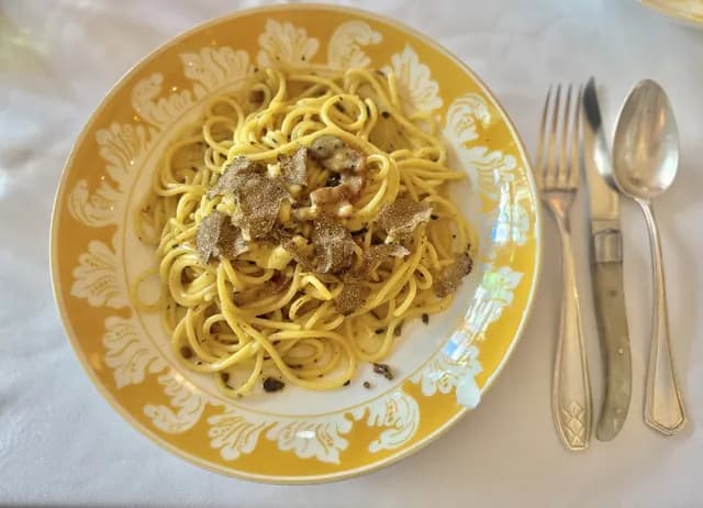 truffle mafaldine at gloria osteria, barcelona